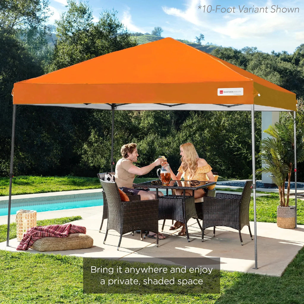 Nouveauté 2026 – Best Choice Products 3,66 m x 3,66 m - Abri pliant facile à monter avec installation en un clic, sac à roulettes et 4 sacs de lestage - Bleu marine