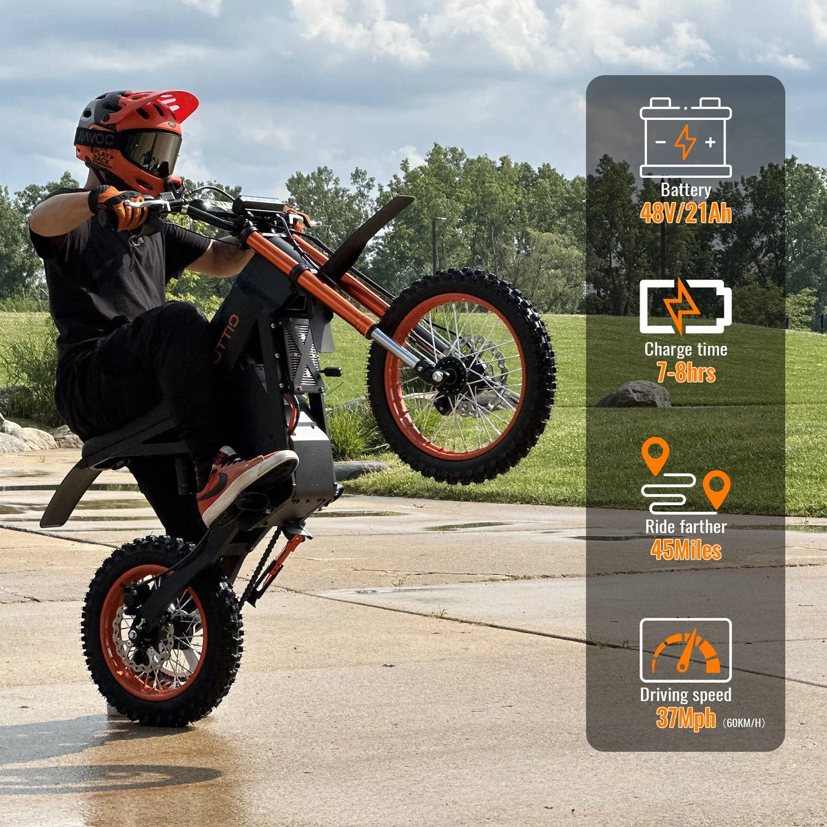 Nouveauté 2026 – Moto tout-terrain électrique TUTTIO Soleil01 pour adultes , moteur 48 V 21 Ah 200 N.m, 2000 W, vitesse maximale 60 km/h, autonomie maximale 72 km
