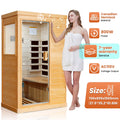 Nouveauté 2026 – Sauna infrarouge lointain OUTEXER 800 W avec résistances en carbone, bois de pruche du Canada, usage intérieur