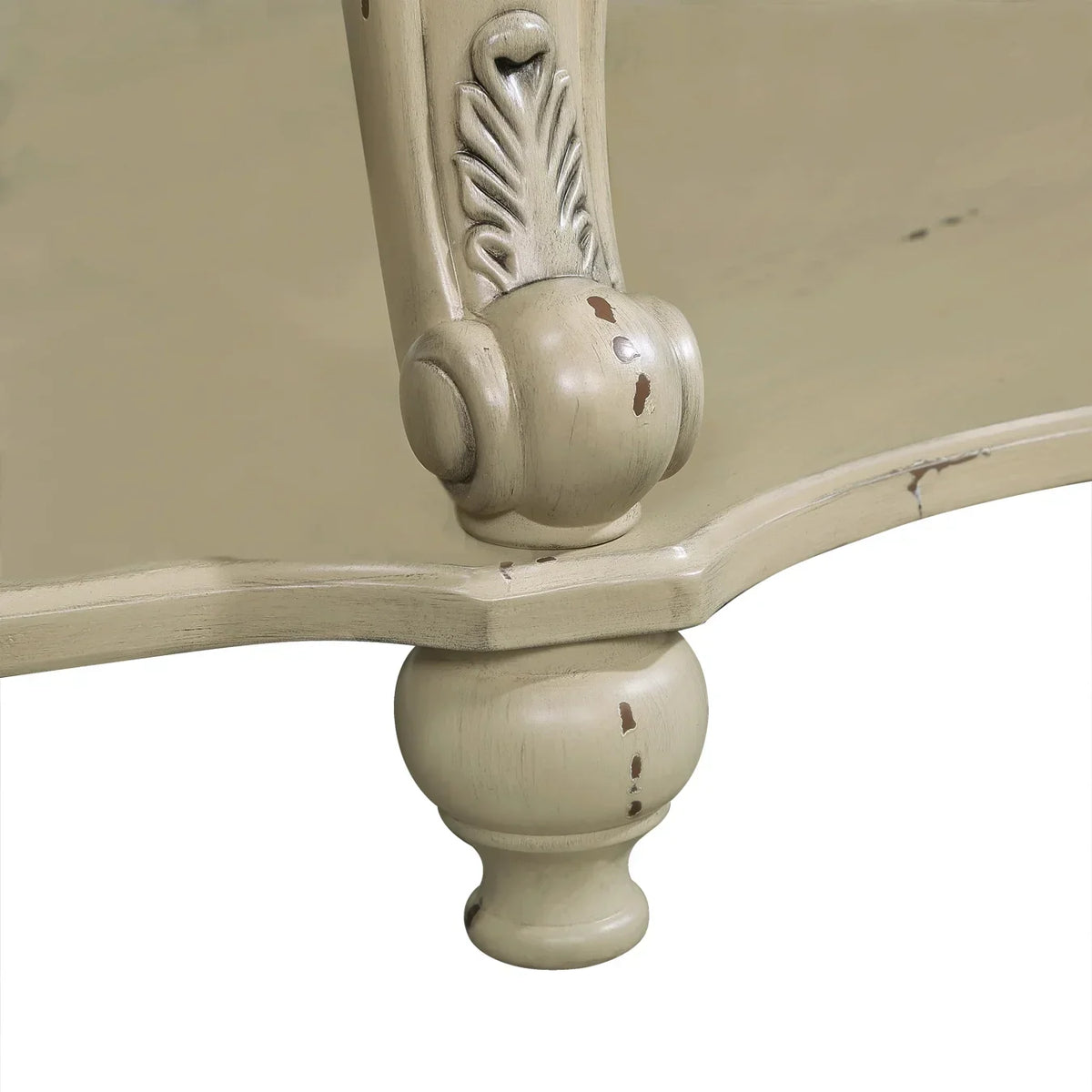 Nouveauté 2026 – Table basse ovale 42" avec étagère de rangement, table basse à deux niveaux en bois massif, style rétro traditionnel pour salon, supporte jusqu'à 181 kg, couleur cerisier