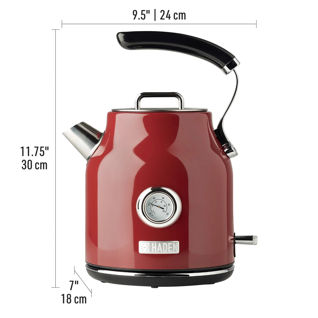 Nouveauté 2026 – Bouilloire électrique Haden Dorset 1,7 litre avec socle, mastic et chrome