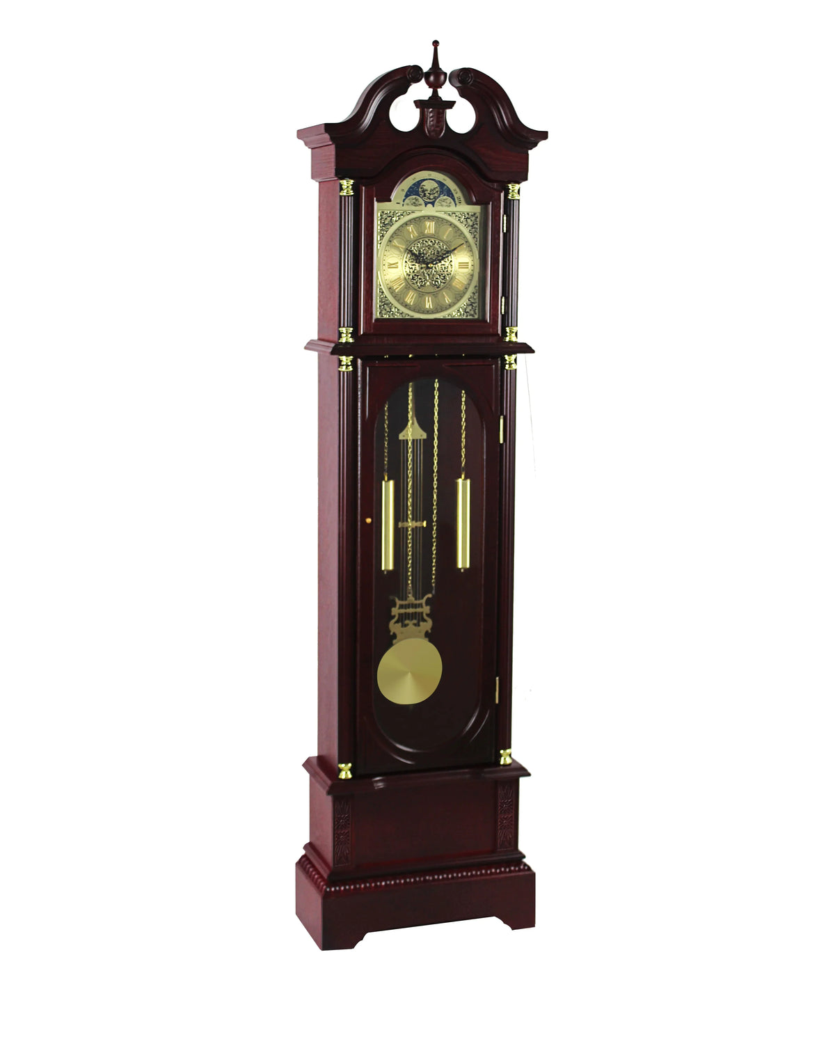 Nouveauté 2026 – Horloge grand-père sur pied 72" (183 cm) finition cerisier, année