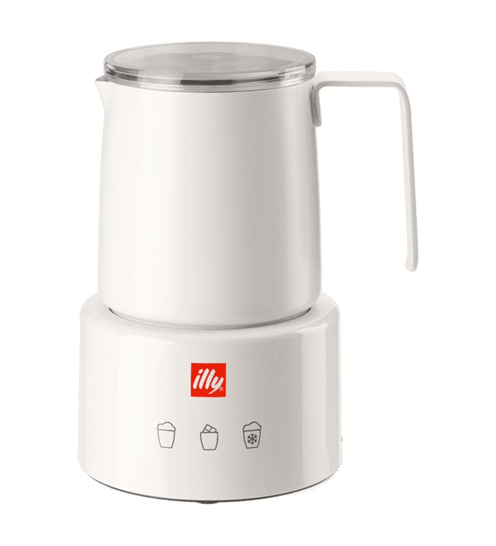 Nouveauté 2026 – Mousseur à lait électrique illy - Noir et acier inoxydable