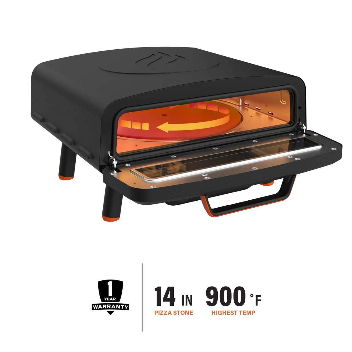 Nouveauté 2026 – Four à pizza électrique de table Blackstone 14" avec pierre à pizza rotative