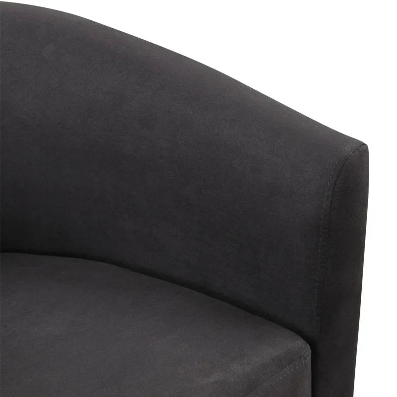 Nouveauté 2026 – Fauteuil d'appoint en velours beige Bonzy Home avec repose-pieds pour salon