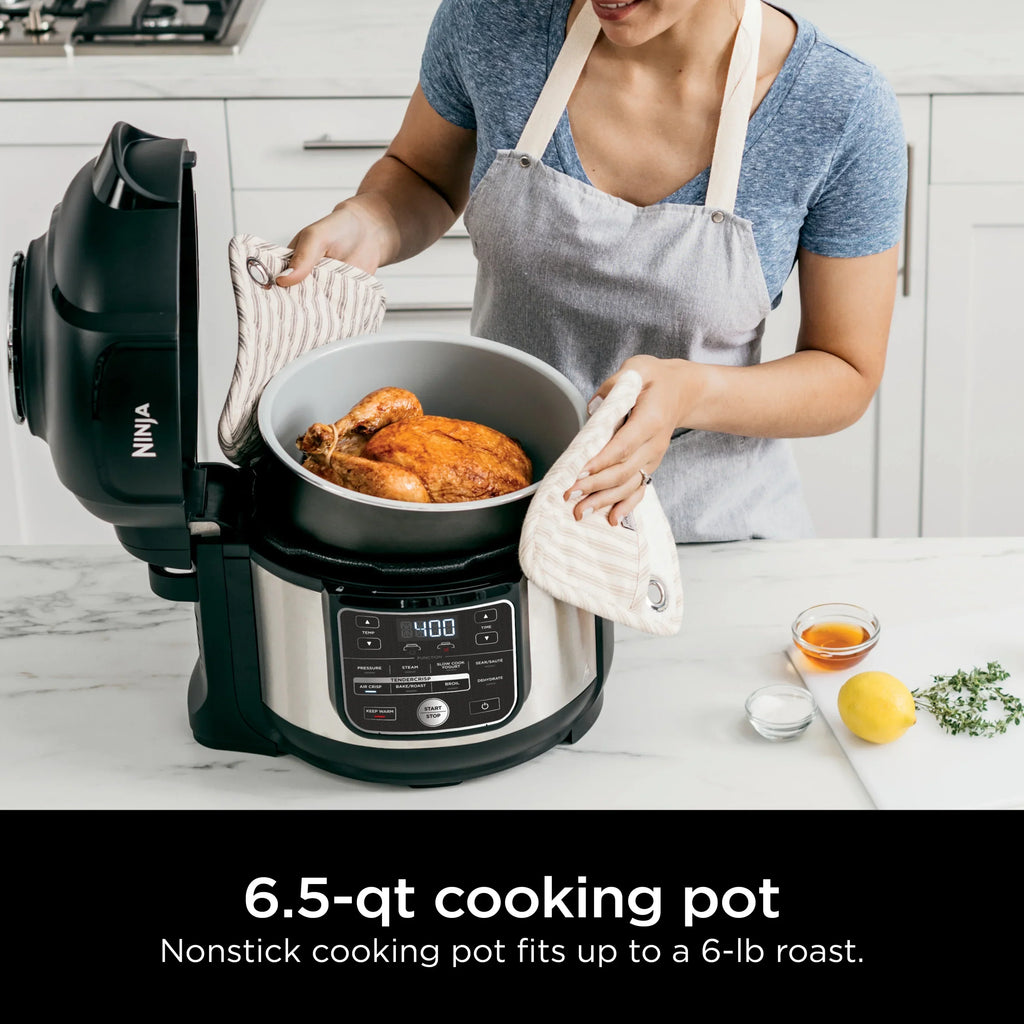 Nouveauté 2026 – Ninja Foodi 10-en-1 Multicuiseur, 6,5 litres, Autocuiseur et Friteuse à air chaud, Acier inoxydable, OS300