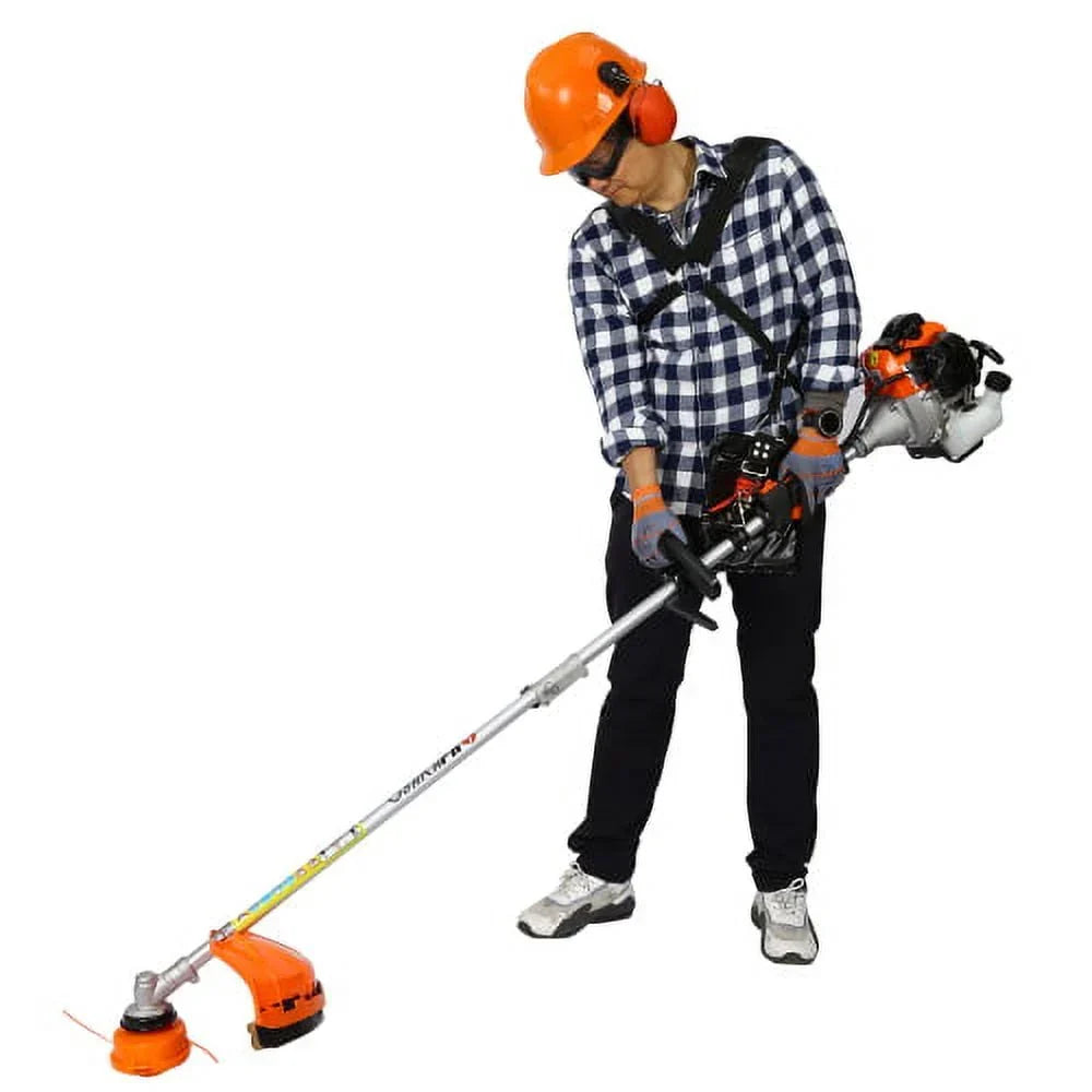 Nouveauté 2026 – Outil de coupe multifonctionnel , système d'outils de jardin 2 temps 52 cm3 avec scie à perche à essence, taille-haies, coupe-bordures, débroussailleuse. Ensemble de jardin conforme aux normes EPA pour l'entretien de la pelouse