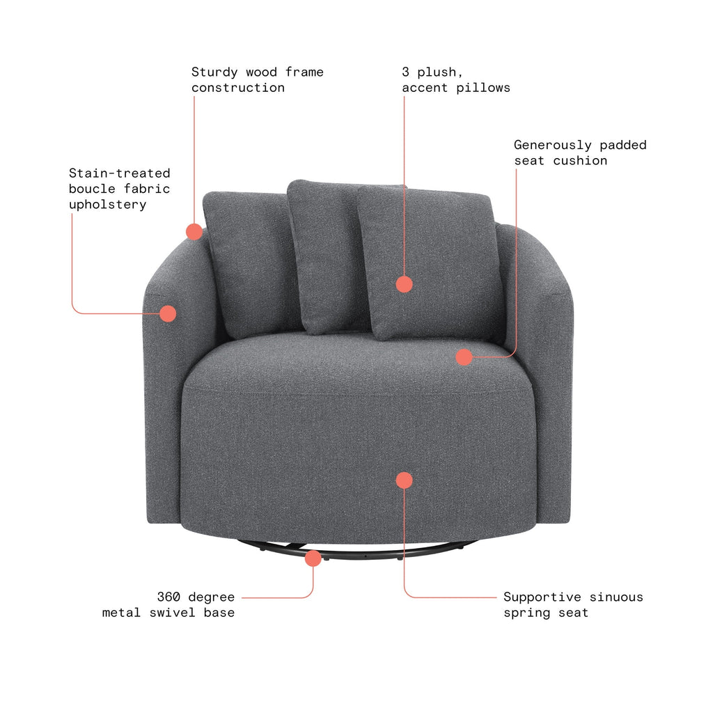 Nouveauté 2026 – Fauteuil d'appoint Beautiful Drew de Drew Barrymore (édition ), coloris crème bouclé