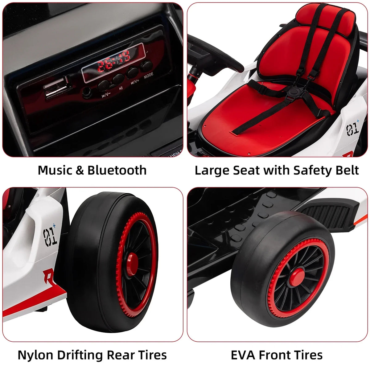 Nouveauté 2026 – Kart de drift 24V avec 2 moteurs puissants de 150 W, batterie haute capacité de 7 Ah, pédales électriques, jouet de course électrique pour l'extérieur