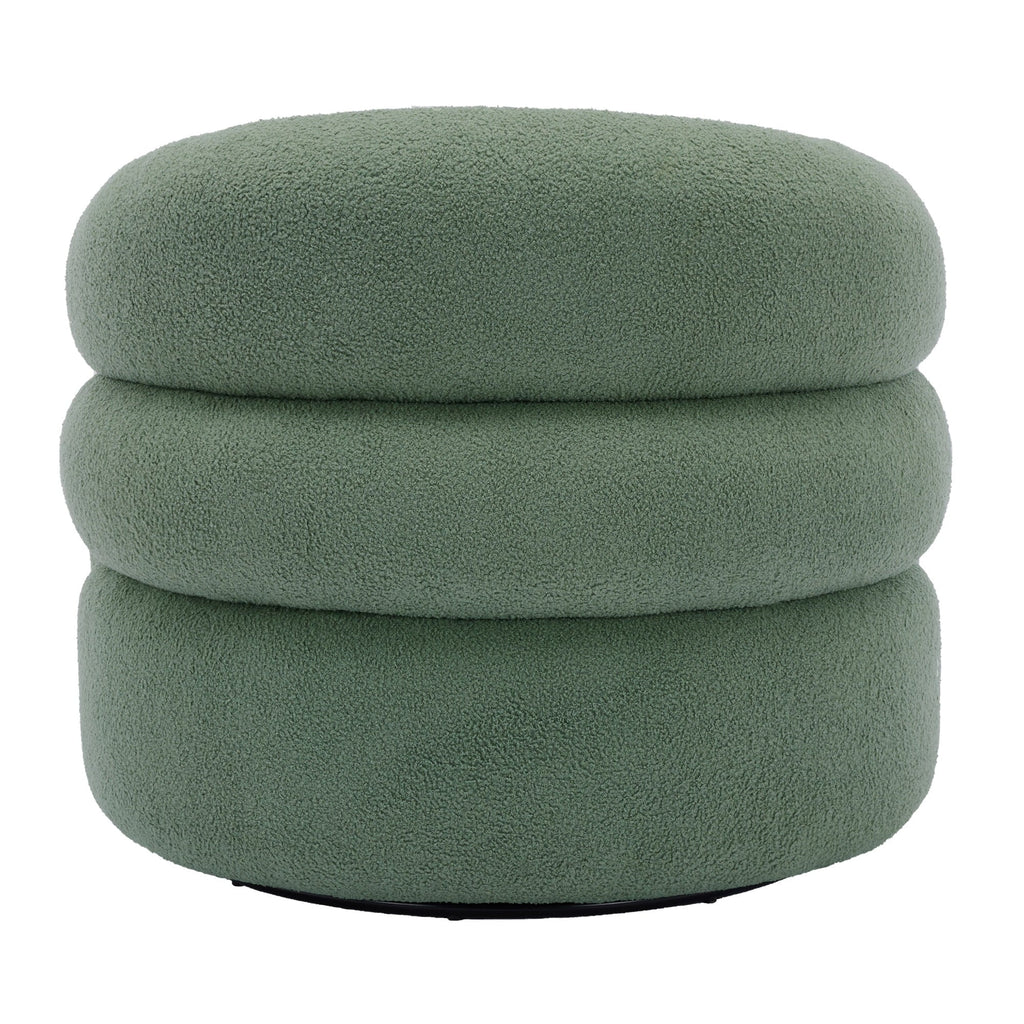 Nouveauté 2026 – Fauteuil pivotant 360" pour salon, fauteuil tonneau bouclé, canapé une place, fauteuil de lecture, vert sauge