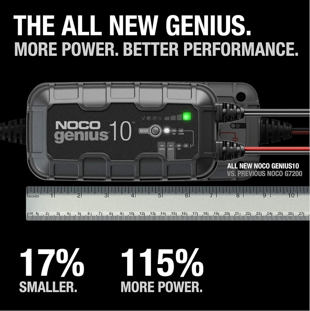 Nouveauté 2026 – NOCO GENIUS10 : Chargeur, mainteneur et désulfateur de batterie intelligent 10 A 6 V/12 V