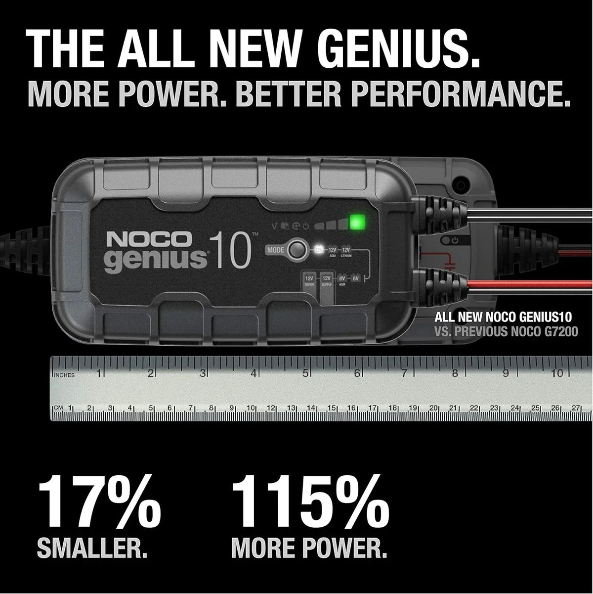 Nouveauté 2026 – NOCO GENIUS10 : Chargeur, mainteneur et désulfateur de batterie intelligent 10 A 6 V/12 V