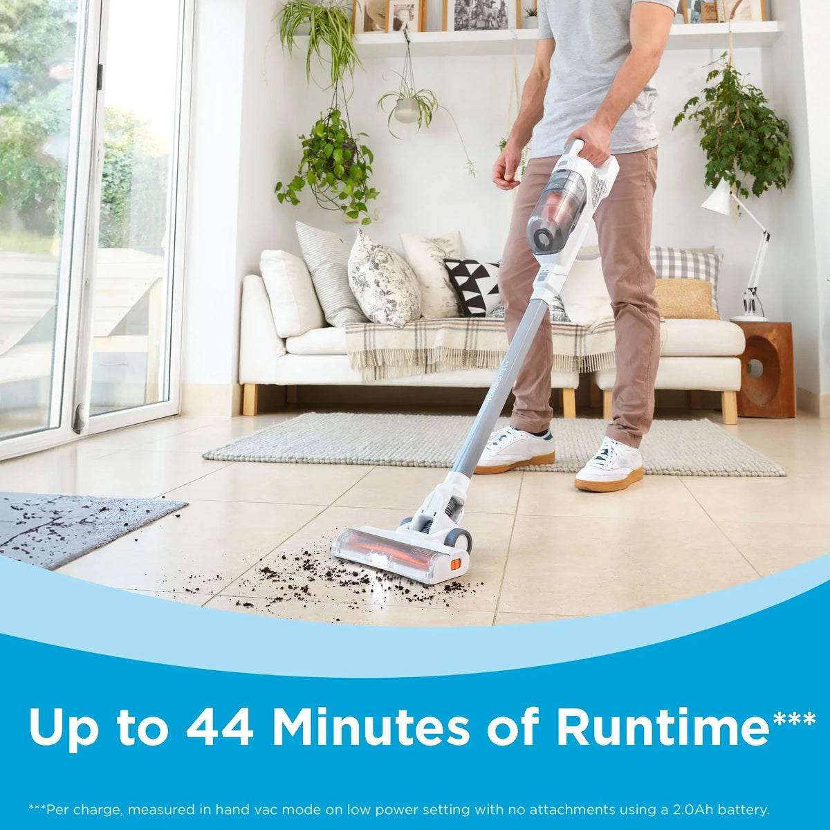 Nouveauté 2026 – Aspirateur balai sans fil BLACK+DECKER POWERSERIES+ 20V MAX , avec brosse anti-emmêlement, convertible en aspirateur à main, autonomie de 44 minutes, BHFEA520J