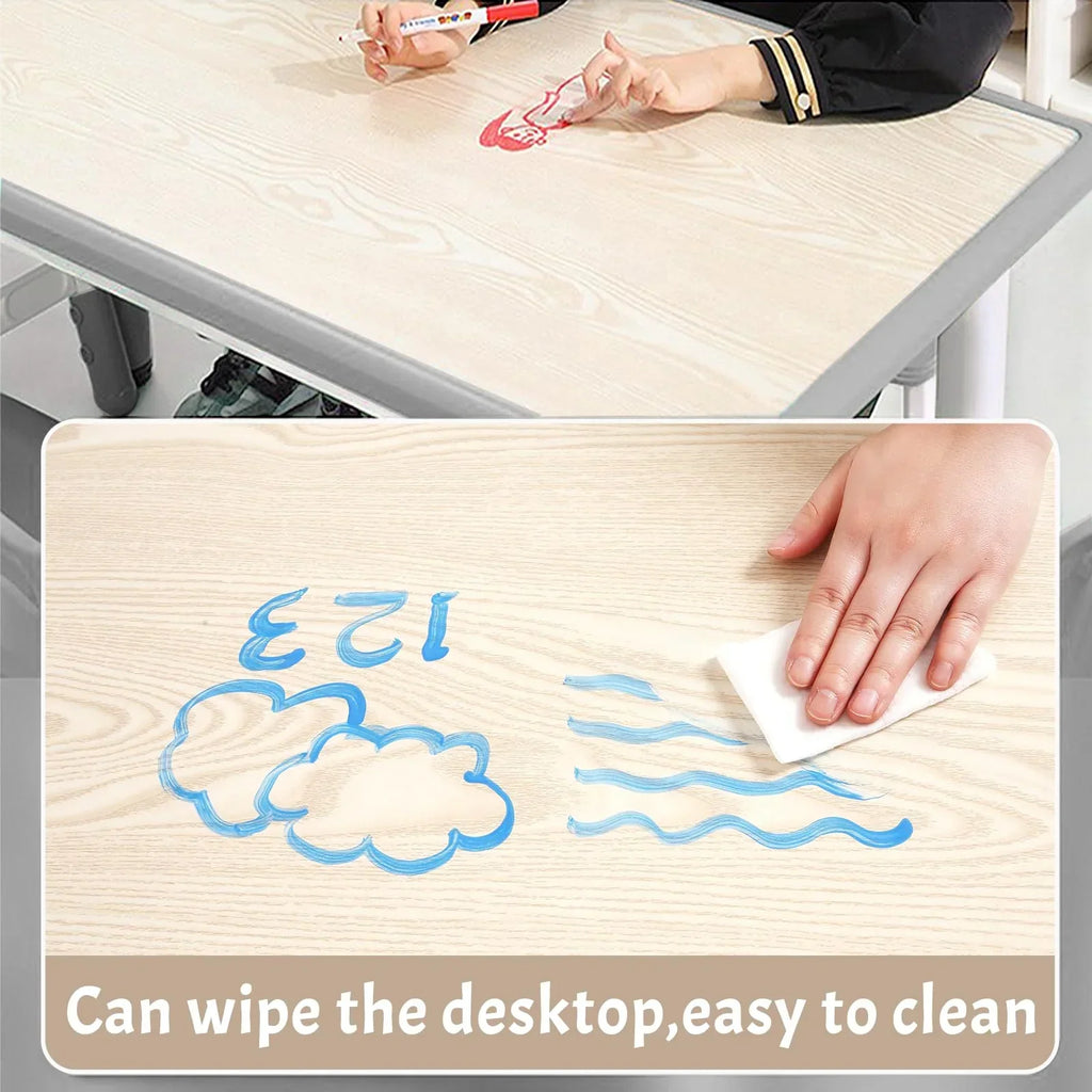 Nouveauté 2026 – Ensemble table et chaises pour enfants TROPOW , table réglable en hauteur pour tout-petits et 6 chaises, table multi-activités avec plateau à motifs graffiti et pieds antidérapants pour les enfants de 2 à 10 ans, idéale pour les gard