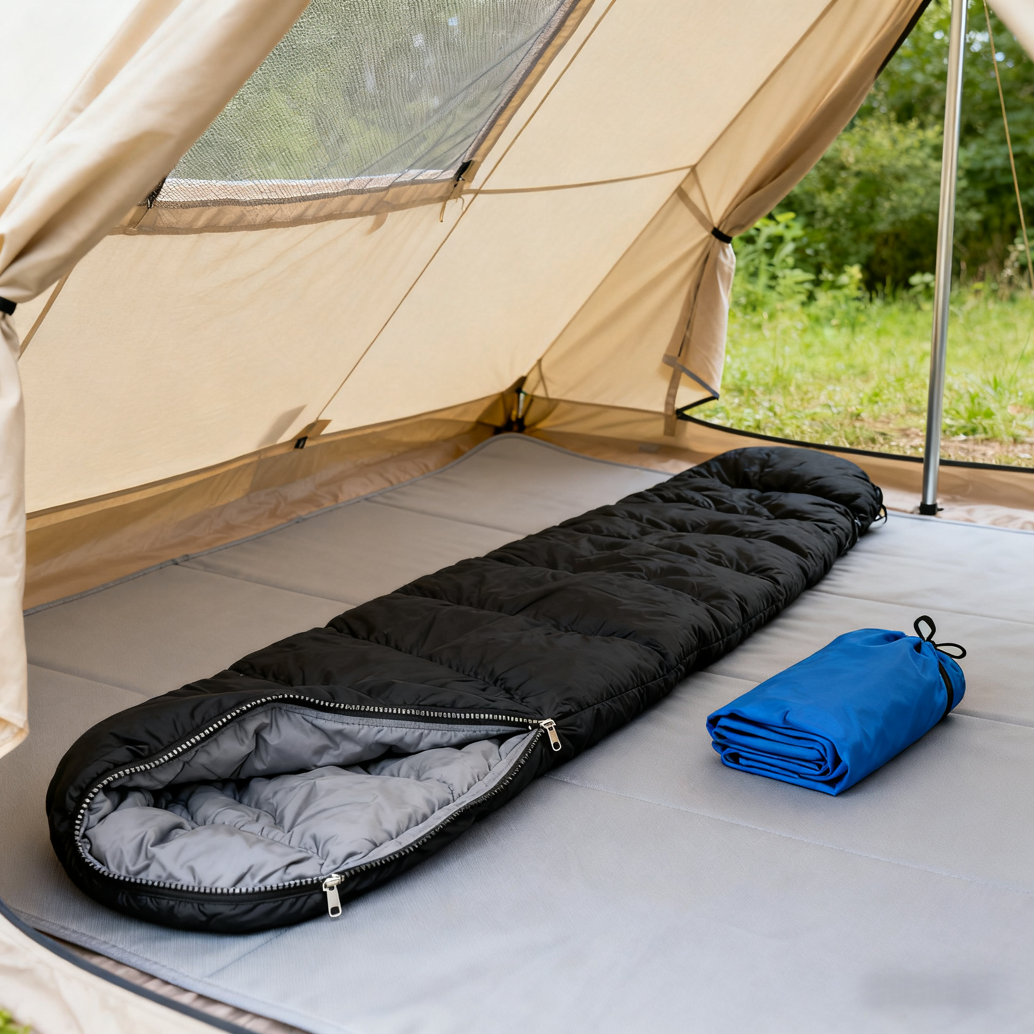 Black & Gray Adult Sleeping Bag