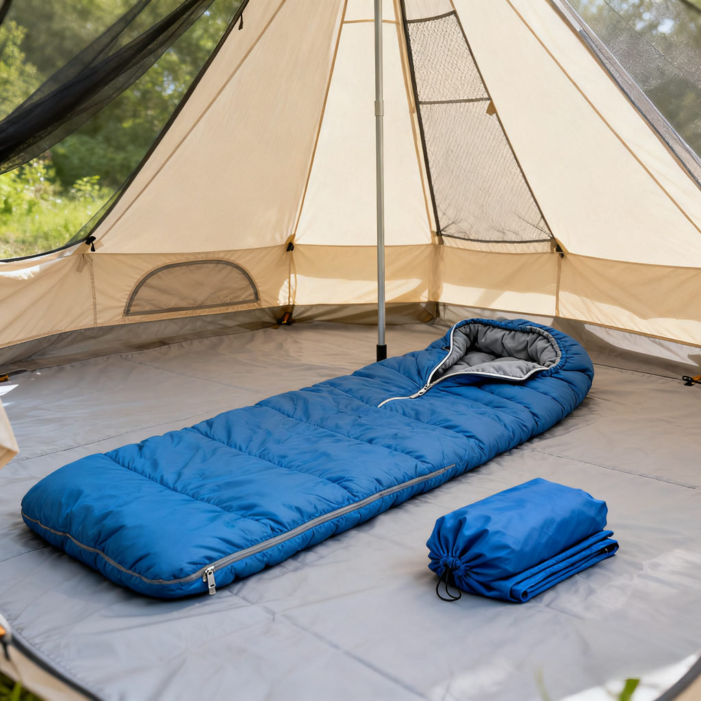 Blue & Black Adult Sleeping Bag