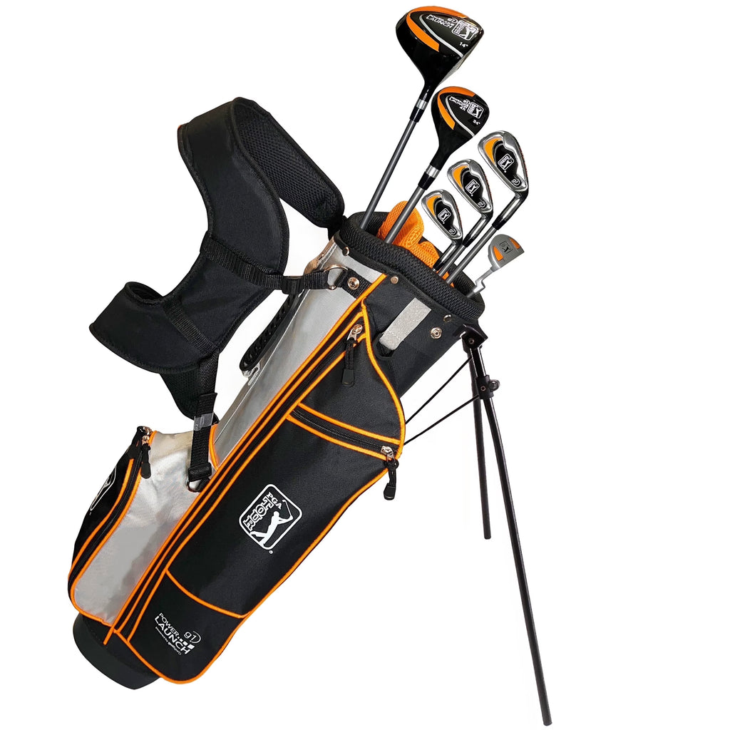 Nouveauté 2026 – Ensemble de 10 clubs de golf trépied pour enfant droitier PGA Tour ; taille du joueur : 1,42 m à 1,57 m ; âge : 8-12 ans
