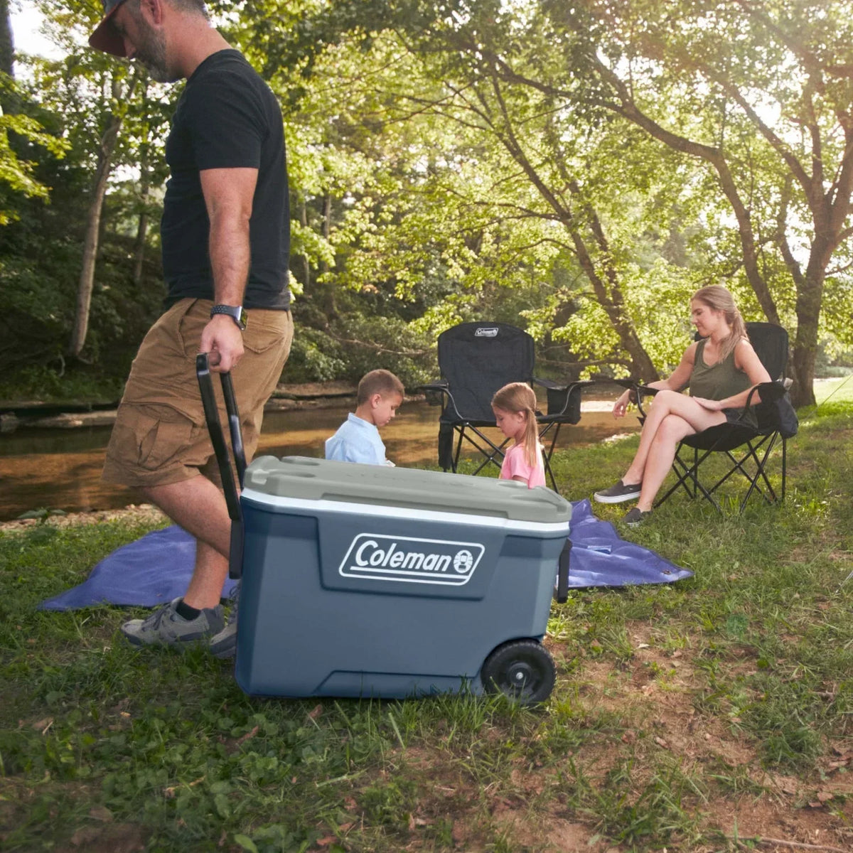 Nouveauté 2026 – Glacière à roulettes Coleman série 316, 62 pintes (58 L), bleu Lakeside