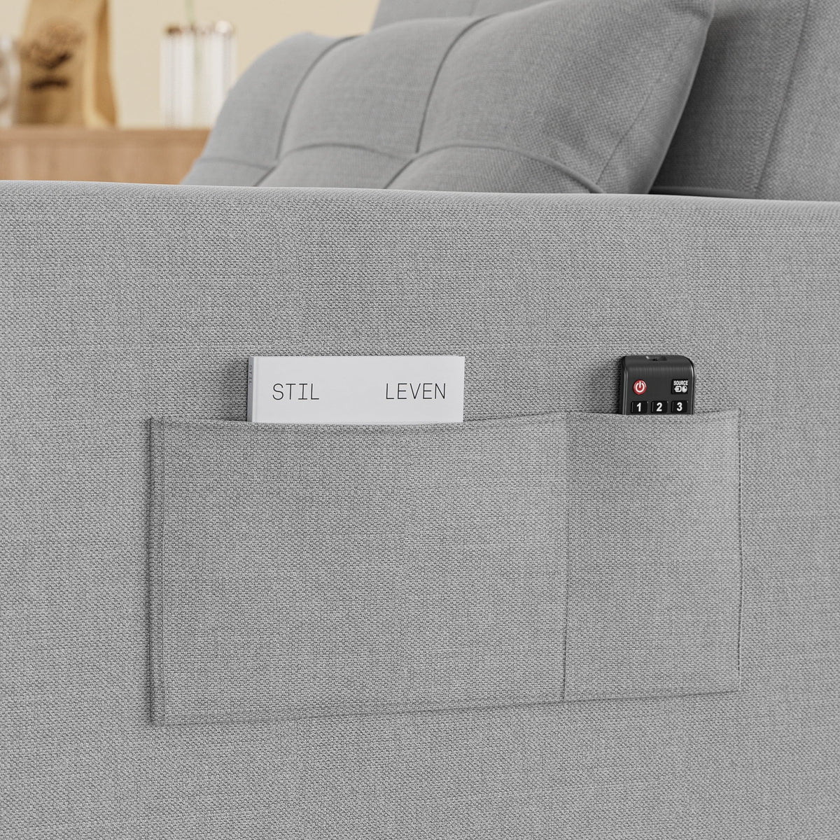 Nouveauté 2026 – Canapé-lit convertible 3 en 1 Aiho pour salon, gris foncé