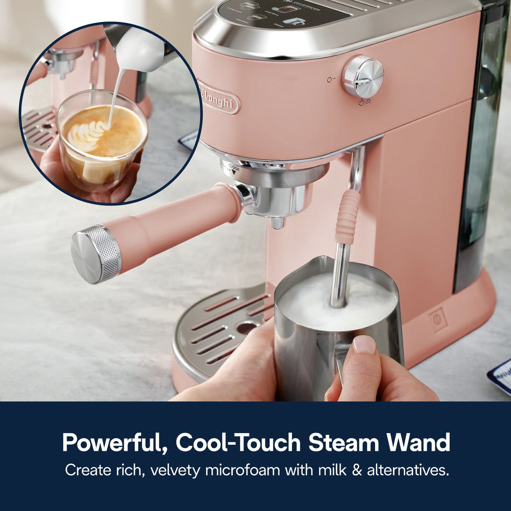 Nouveauté 2026 – Machine à expresso De’Longhi Dedica Duo , format compact avec mousseur intégré pour latte art, expresso, café infusé à froid, lattes et plus encore, acier inoxydable