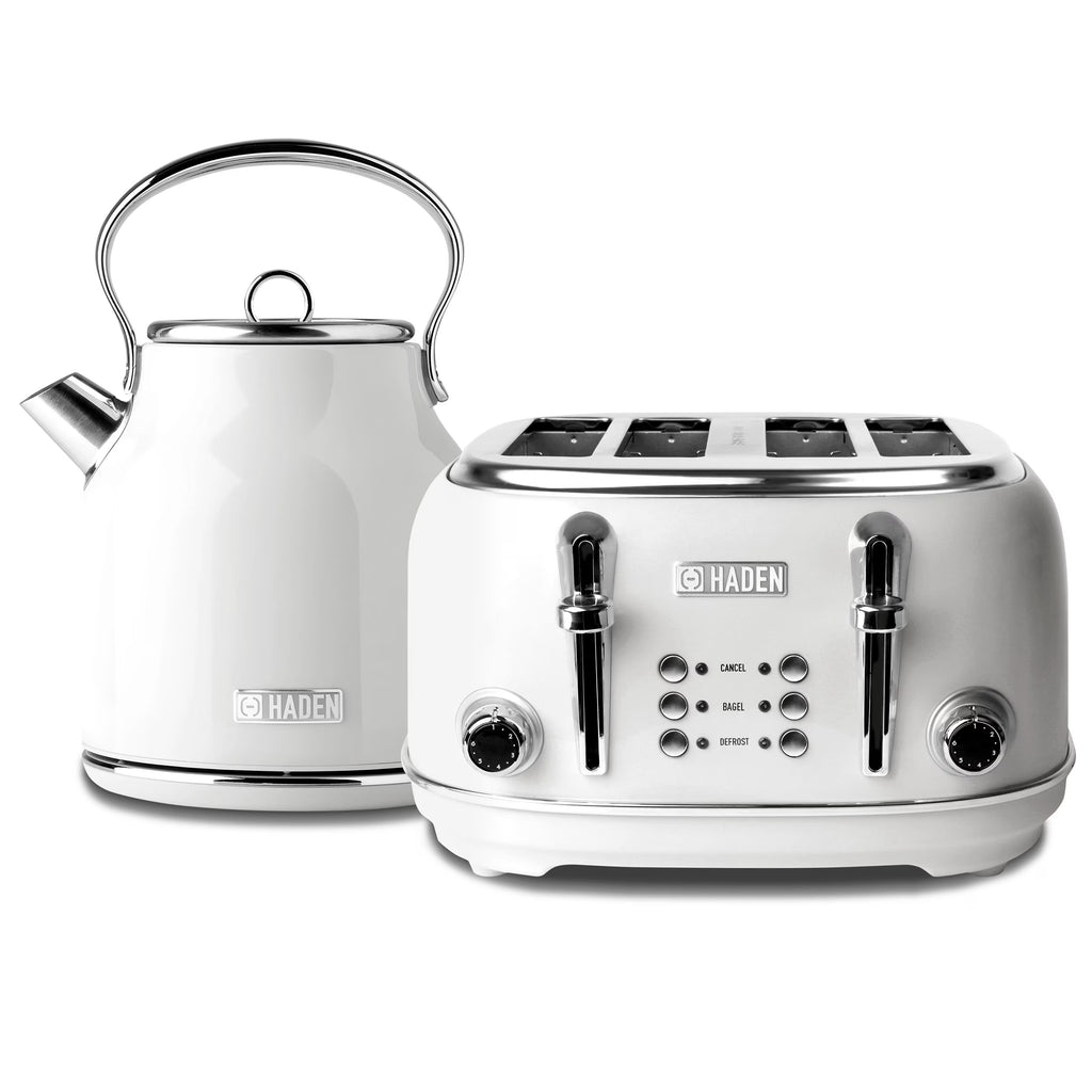 Nouveauté 2026 – Bouilloire électrique Haden Heritage 1500 1,7 W , finition noir mat avec accents cuivrés