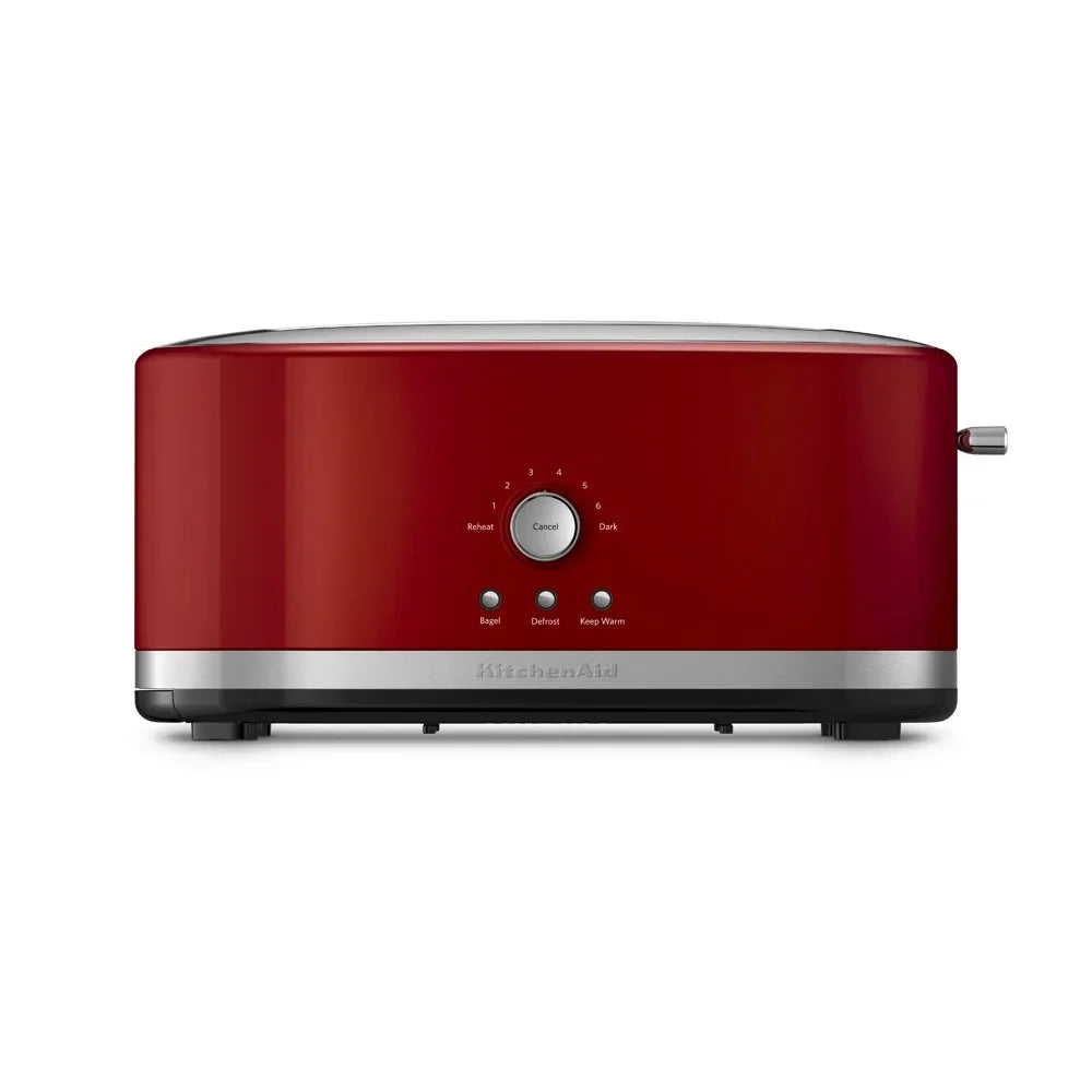 Nouveauté 2026 – Grille-pain KitchenAid 4 tranches, rouge Empire, avec levier de remontée haute et 7 niveaux de brunissage