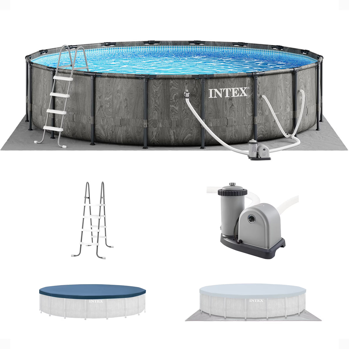 Nouveauté 2026 – Piscine rectangulaire à cadre Prism Frame Intex (4,88 m x 2,44 m x 1,07 m