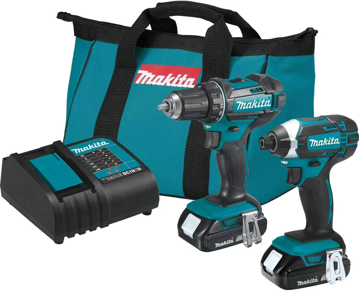Nouveauté 2026 – Ensemble d'outils sans fil Makita 18 V Lithium-Ion, 1,5 Ah, lot de 2
