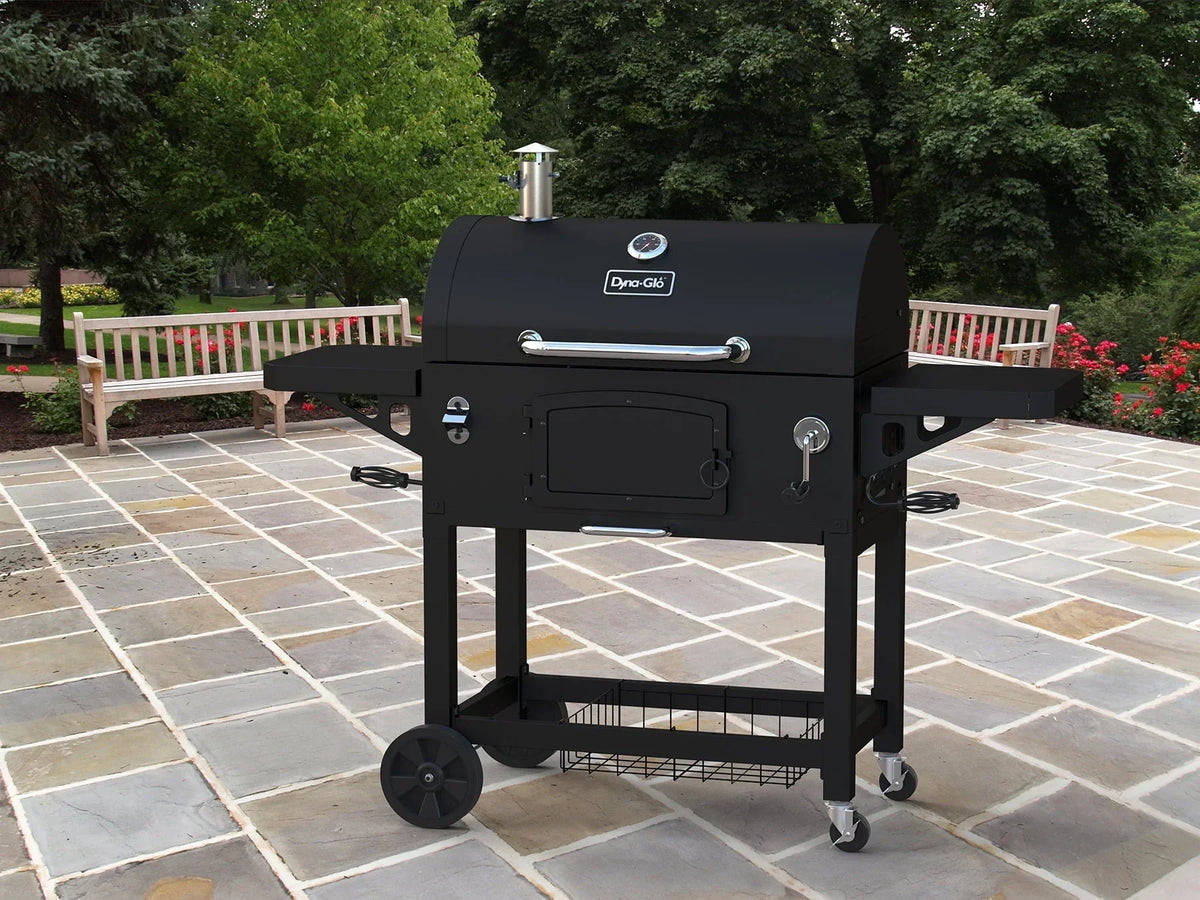 Nouveauté 2026 – Barbecue au charbon de bois robuste X-Large - 81 cm de largeur - Surface de cuisson de 5 400 cm² - Noir