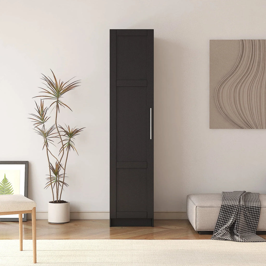 Nouveauté 2026 – Armoire de rangement haute Slim , meuble garde-manger avec portes et étagères, idéale pour les petits espaces (cuisine, salon, salle de bain