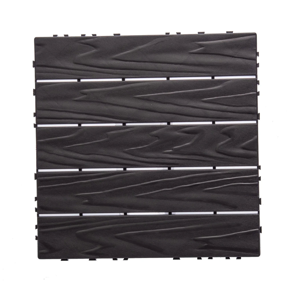 Nouveauté 2026 – Dalles de terrasse emboîtables en plastique (paquet de 76) - 6,4 m² (68,80 pi²) - Revêtement de sol extérieur en plastique ultra-résistant et imperméable - Usage intérieur/extérieur par tous les temps