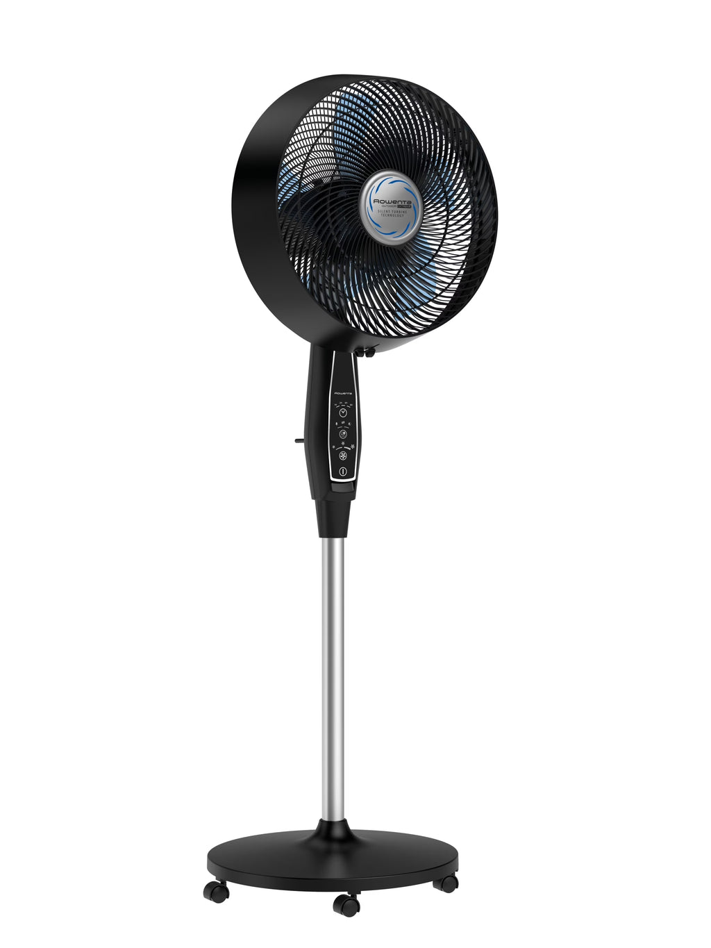 Nouveauté 2026 – Ventilateur sur pied Rowenta Turbo Silence avec télécommande, 53 pouces, portable, 5 vitesses, VU5670