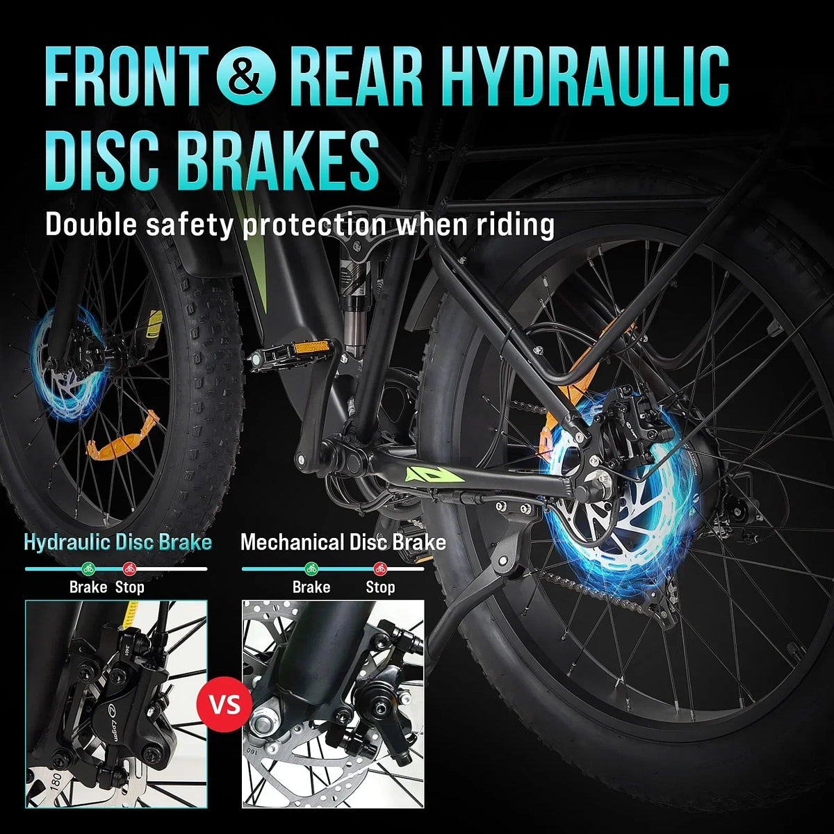 Nouveauté 2026 – Vélo électrique pour adultes, 1000 W, pneus larges 26 pouces, batterie 48 V 17,5 Ah, vitesse maximale de 45 km/h, 7 vitesses, freins à disque hydrauliques doubles, écran LCD, autonomie de 96 km, VTT électrique