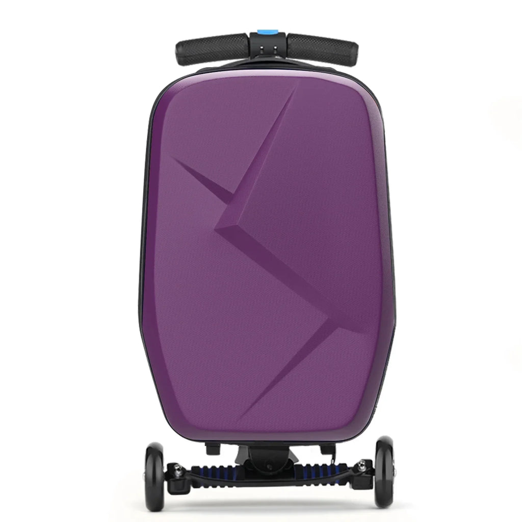 Nouveauté 2026 – Valise-trottinette Advwin pour enfants et adultes, valise rigide à roulettes pour enfants de 4 à 15 ans, multifonctionnelle, légère et pliable, avec roulettes, rose