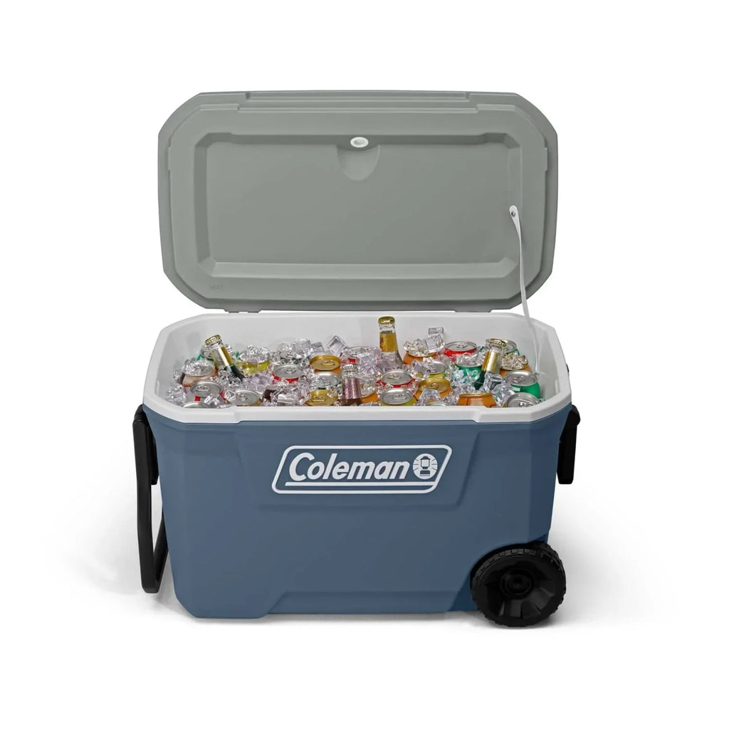 Nouveauté 2026 – Glacière à roulettes Coleman série 316, 62 pintes (58 L), bleu Lakeside