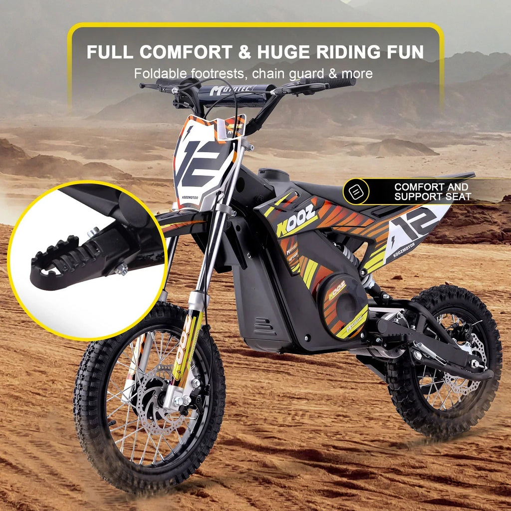 Nouveauté 2026 – Moto tout-terrain électrique MotoTec 36 V 1000 W (HP112E) bleue