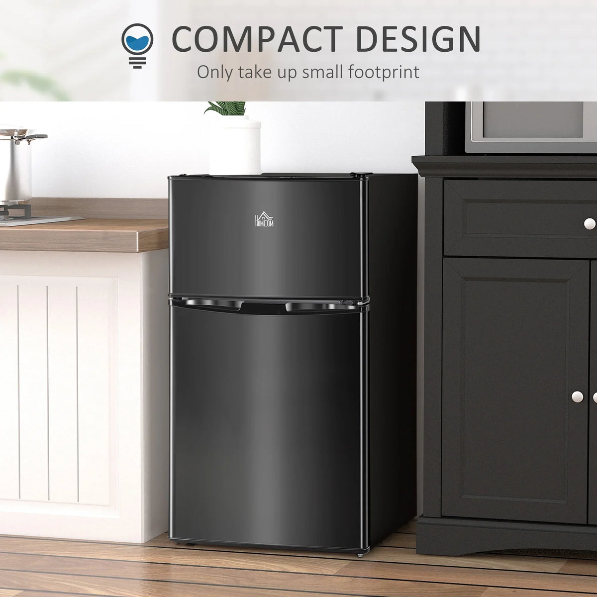 Nouveauté 2026 – Mini-réfrigérateur de 3,2 pi³ avec congélateur, réfrigérateur compact à deux portes avec thermostat réglable, étagère et porte réversible, idéal pour une chambre, une résidence étudiante ou un bureau à domicile. Économe en énergie, n