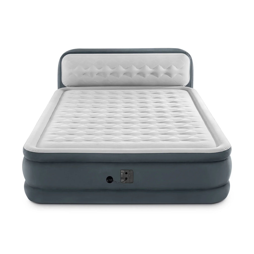 Nouveauté 2026 – Matelas Intex Dura-Beam Deluxe Plush Headbed Queen avec pompe intégrée - Emballage ouvert