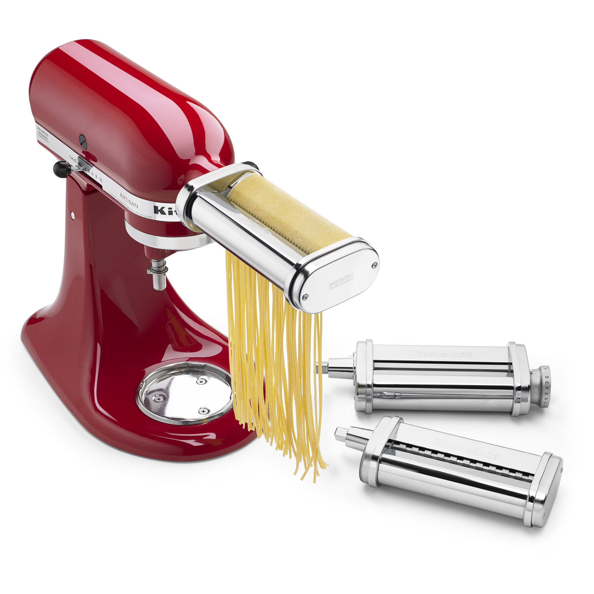 Nouveauté 2026 – Ensemble de 3 pièces KitchenAid (rouleau et coupe-pâtes), métal, KSMPRA