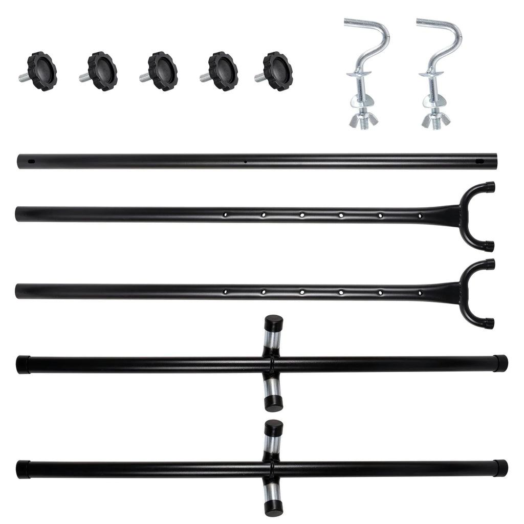 Nouveauté 2026 – Support de hamac double en acier ZenSports , réglable jusqu'à 204 kg (450 lb), 2,74 m (9 pi), avec sac de transport portable, noir