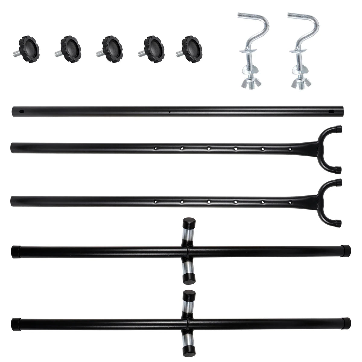 Nouveauté 2026 – Support de hamac double en acier ZenSports , réglable jusqu'à 204 kg (450 lb), 2,74 m (9 pi), avec sac de transport portable, noir