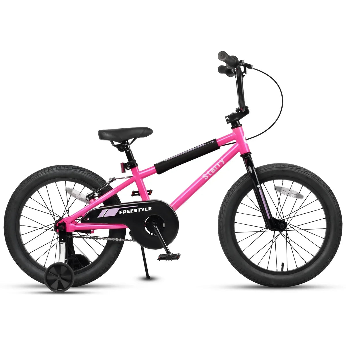Nouveauté 2026 – Vélo Glerc pour enfants de 3 à 5 ans, style BMX, avec stabilisateurs et frein à rétropédalage, bleu. Convient aux garçons et aux filles de 3 à 5 ans