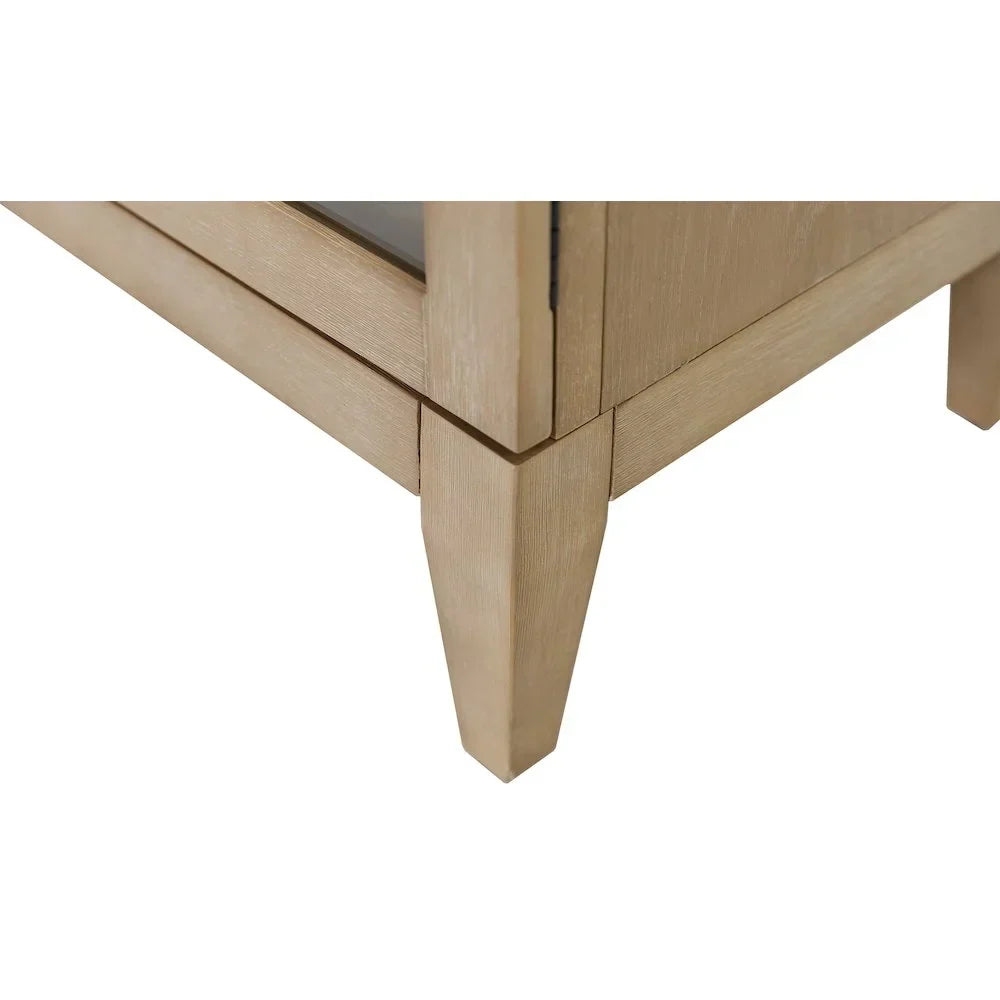 Nouveauté 2026 – Vitrine/bibliothèque cintrée en bois Modern , entièrement assemblée, marron clair