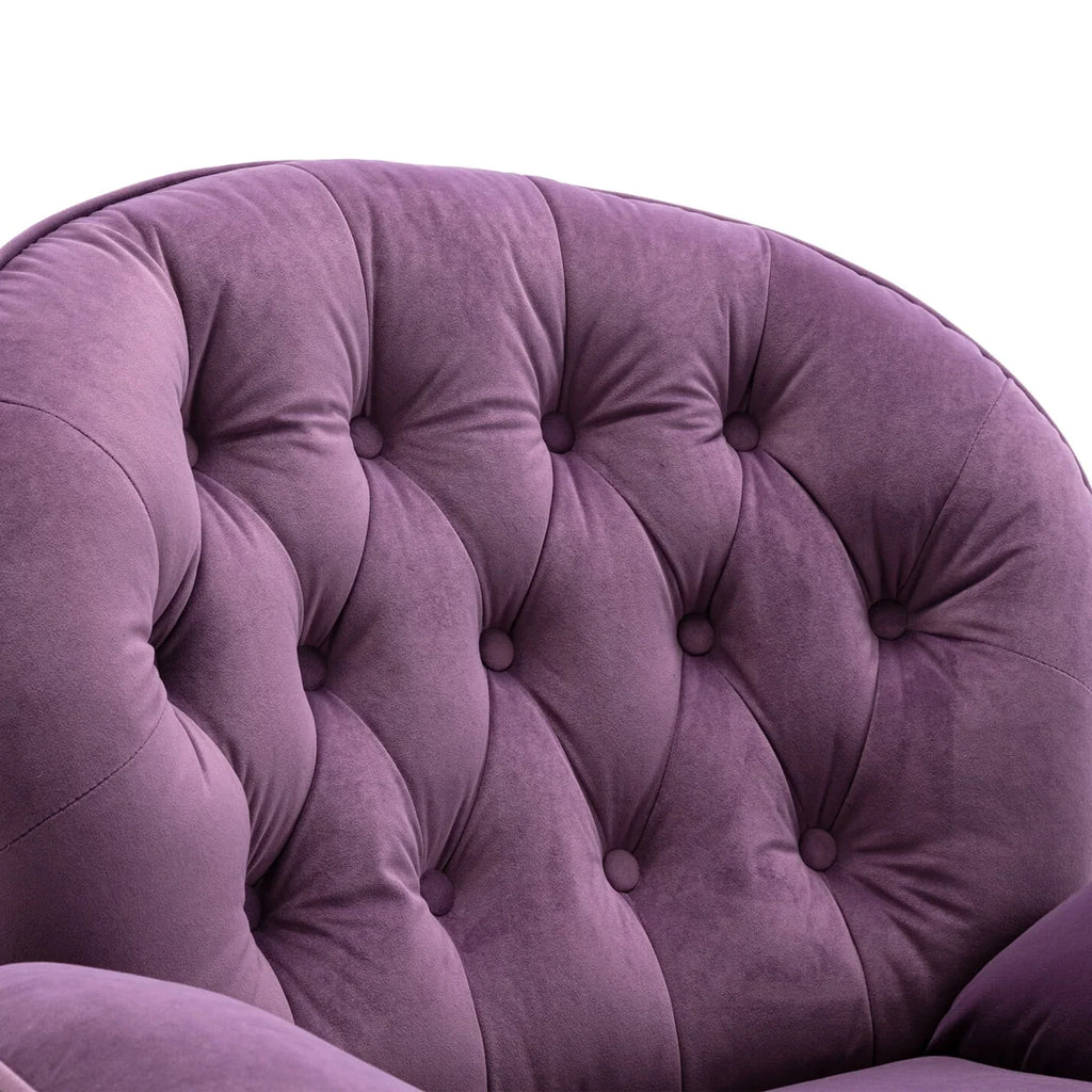 Nouveauté 2026 – Fauteuil pivotant Velvet avec repose-pieds, chaise longue moderne avec structure en métal, fauteuil de lecture confortable pour salon, chambre ou bureau, bleu