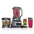 Nouveauté 2026 – Robot culinaire Ninja BN801 Professional Plus , 1400 W, 5 fonctions pour smoothies, hachage, pétrissage et plus encore avec Auto IQ, pichet mélangeur de 2,1 L*, bol robot de 1,9 L, 2 gobelets de 710 ml, gris