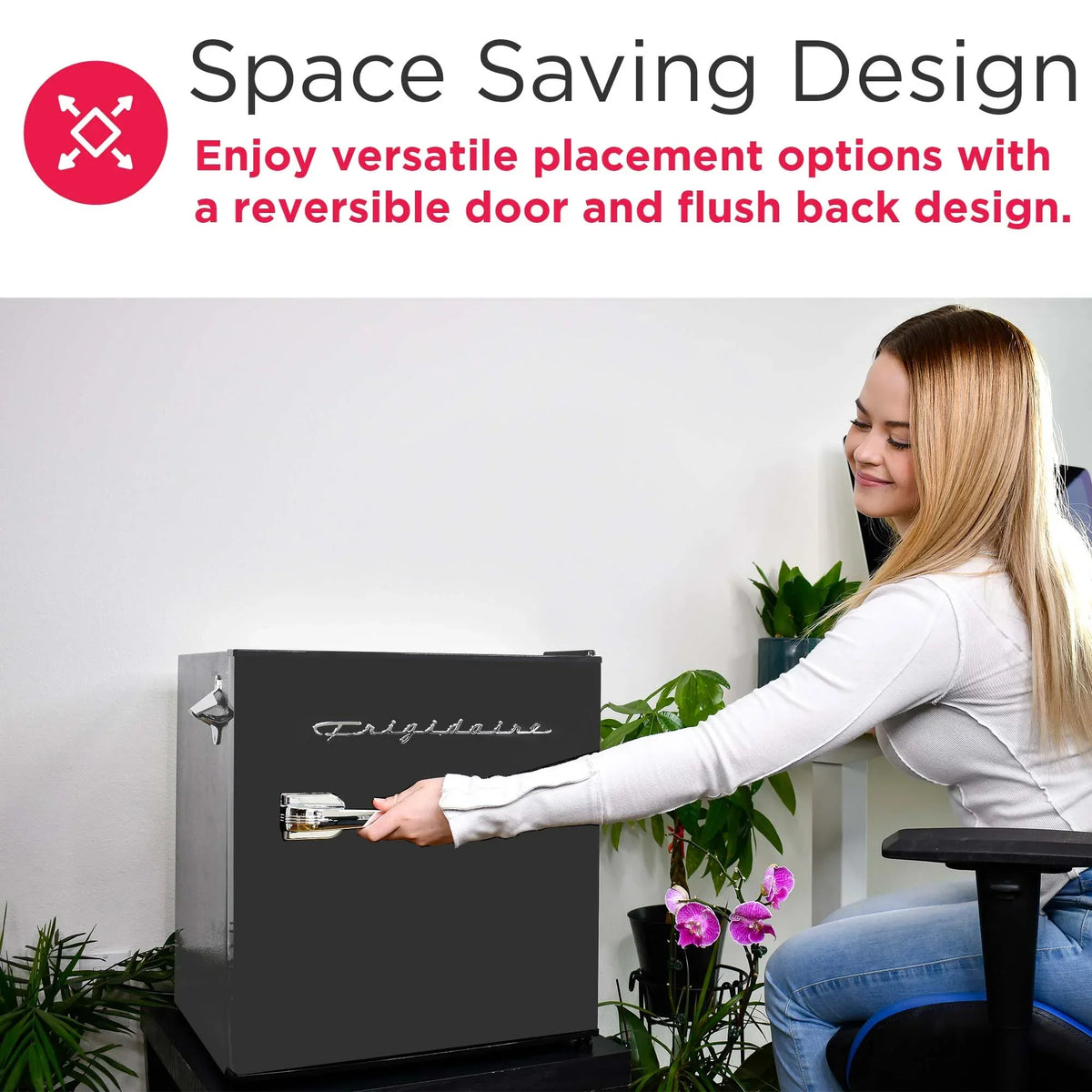Nouveauté 2026 – Réfrigérateur Frigidaire , 1,6 pi³, style rétro compact, avec ouvre-bouteille latéral, couleur corail