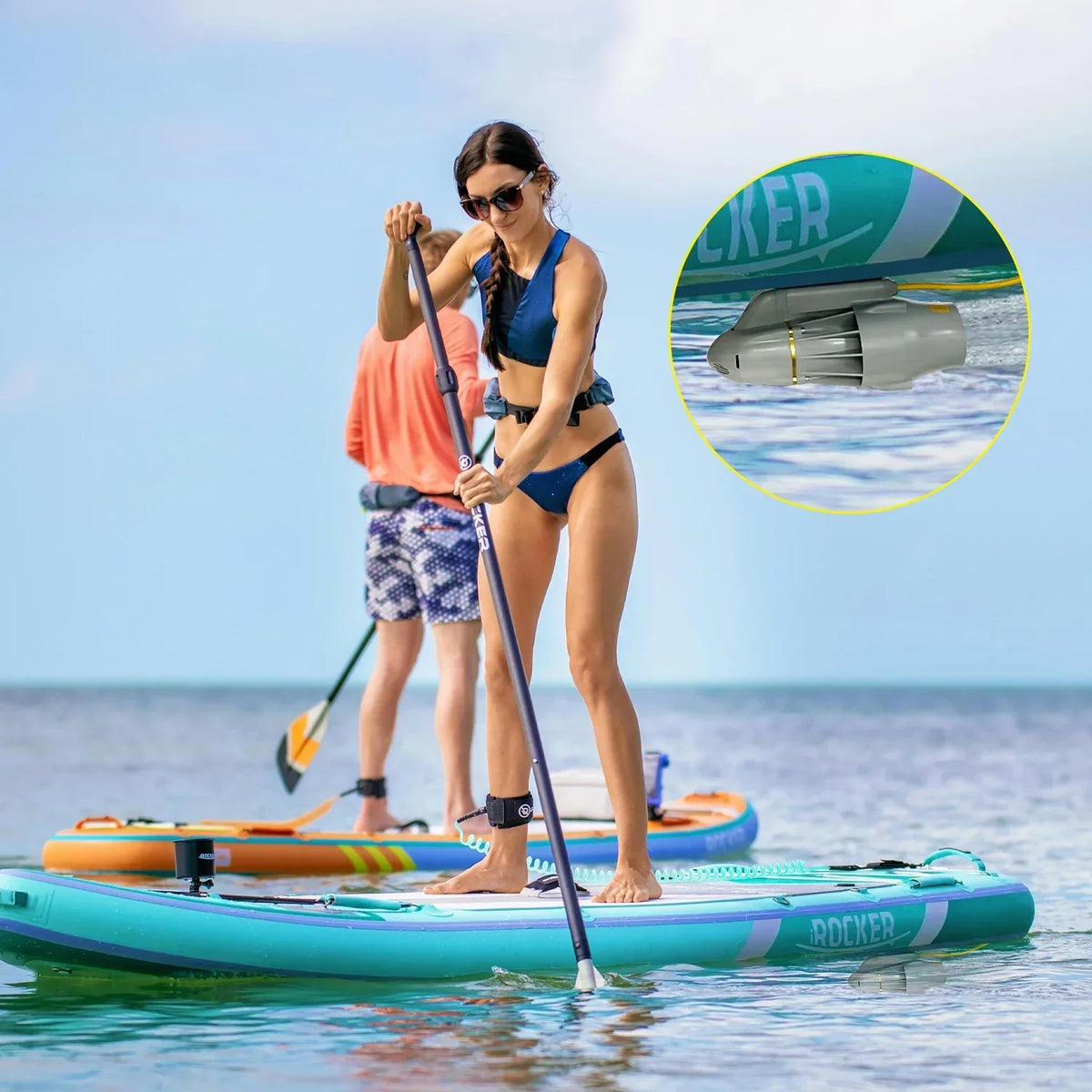 Nouveauté 2026 – Moteur électrique de traîne pour SUP, kayak de pêche, float tube, propulseur sous-marin 8 km/h pour planche à pagaie SUP (batterie non incluse