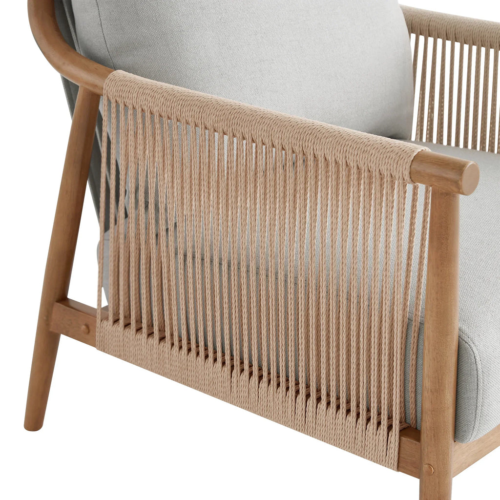 Nouveauté 2026 – Fauteuil d'appoint moderne CHITA , fauteuil tressé pour salon, crème