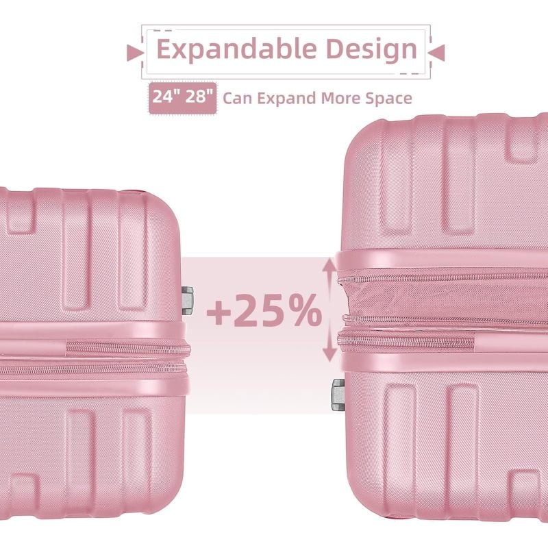 Nouveauté 2026 – Ensemble de bagages Lobage , 6 pièces, comprenant sacs de voyage, valises rigides extensibles à roulettes multidirectionnelles et serrure TSA, couleur crème