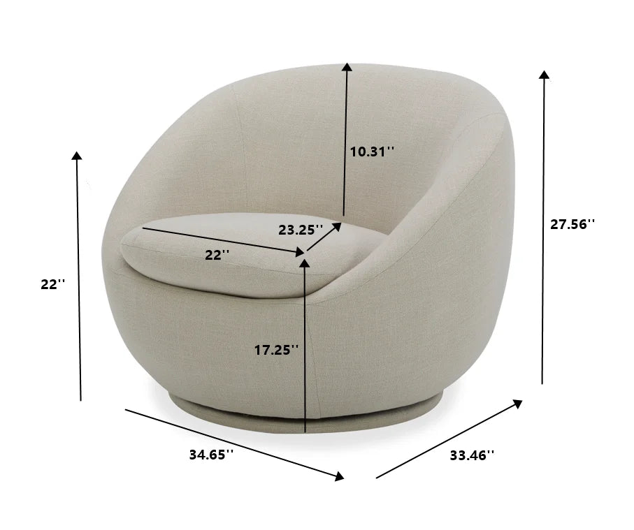 Nouveauté 2026 – Fauteuil pivotant Mira de Better Homes & Gardens , en peau de mouton retournée crème
